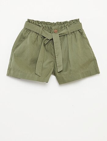 Shorts paperbag con cintura