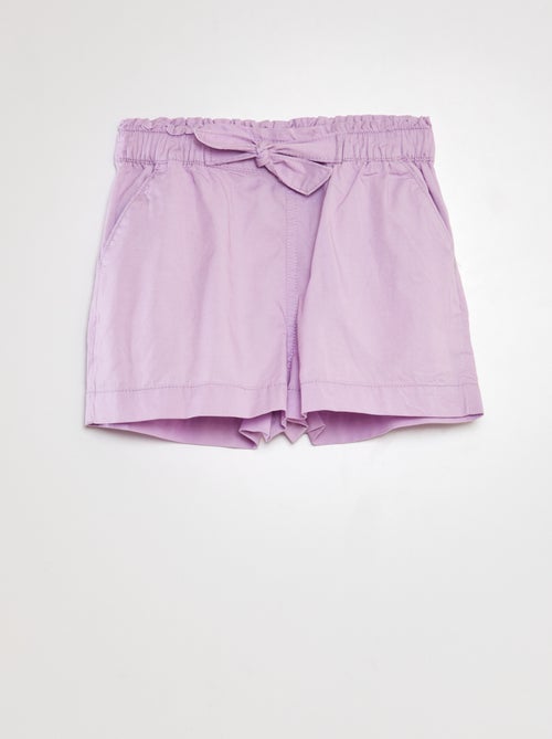 Shorts paperbag con cintura - Kiabi