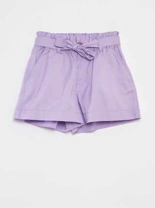 Shorts paperbag con cintura