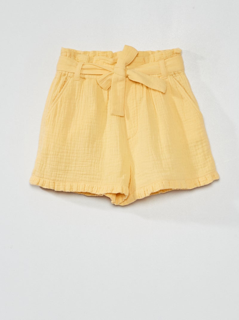 Shorts paperbag GIALLO - Kiabi