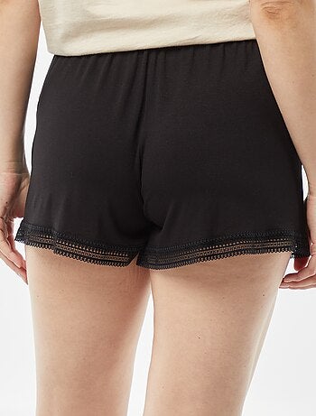 Shorts pigiama morbidi con ricami