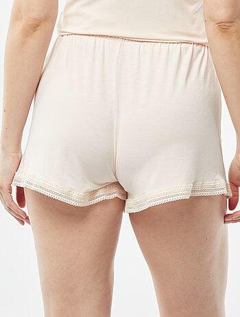 Shorts pigiama morbidi con ricami