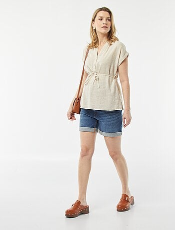Shorts premaman in jeans