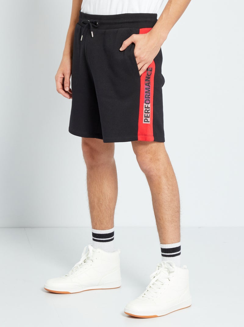 Shorts 'Produkt' sportivi nero/rosso - Kiabi