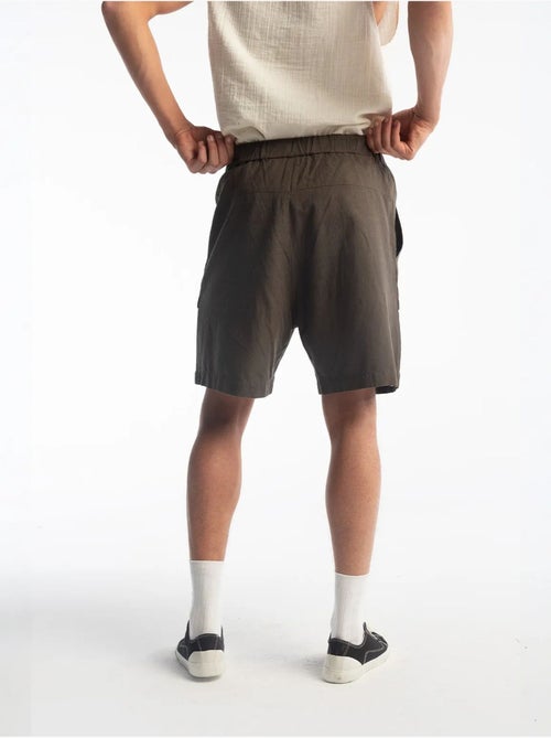 Shorts regular fit in misto lino con coulisse in vita giesto - Kiabi Shorts regular fit in misto lino con coulisse in vita giesto - Kiabi