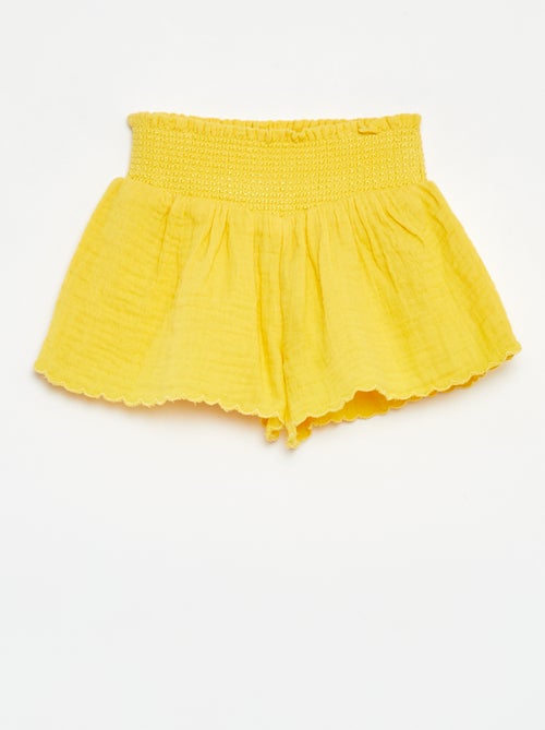 Shorts ricamati in garza di cotone - Kiabi