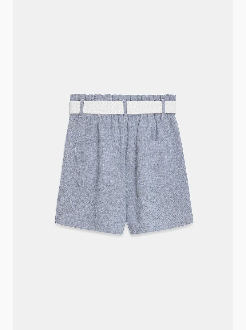 Shorts sartoriali a gamba ampia a vita alta dilvin Grigio - Kiabi