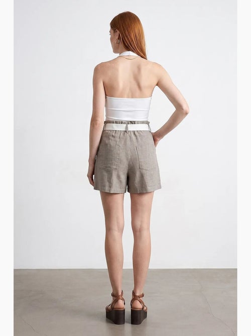 Shorts sartoriali a gamba ampia a vita alta dilvin - Kiabi Shorts sartoriali a gamba ampia a vita alta dilvin - Kiabi