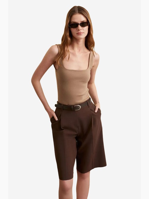 Shorts sartoriali a vita alta a gamba ampia dilvin - Kiabi Shorts sartoriali a vita alta a gamba ampia dilvin - Kiabi