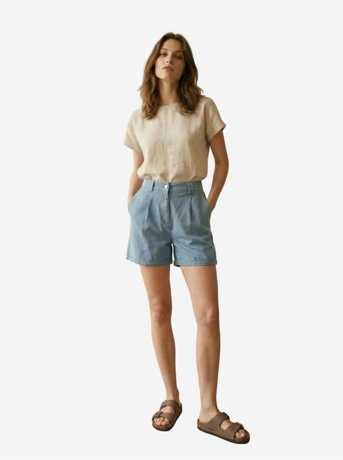 Shorts sartoriali a vita alta a gamba ampia my fashion - Kiabi Shorts sartoriali a vita alta a gamba ampia my fashion - Kiabi