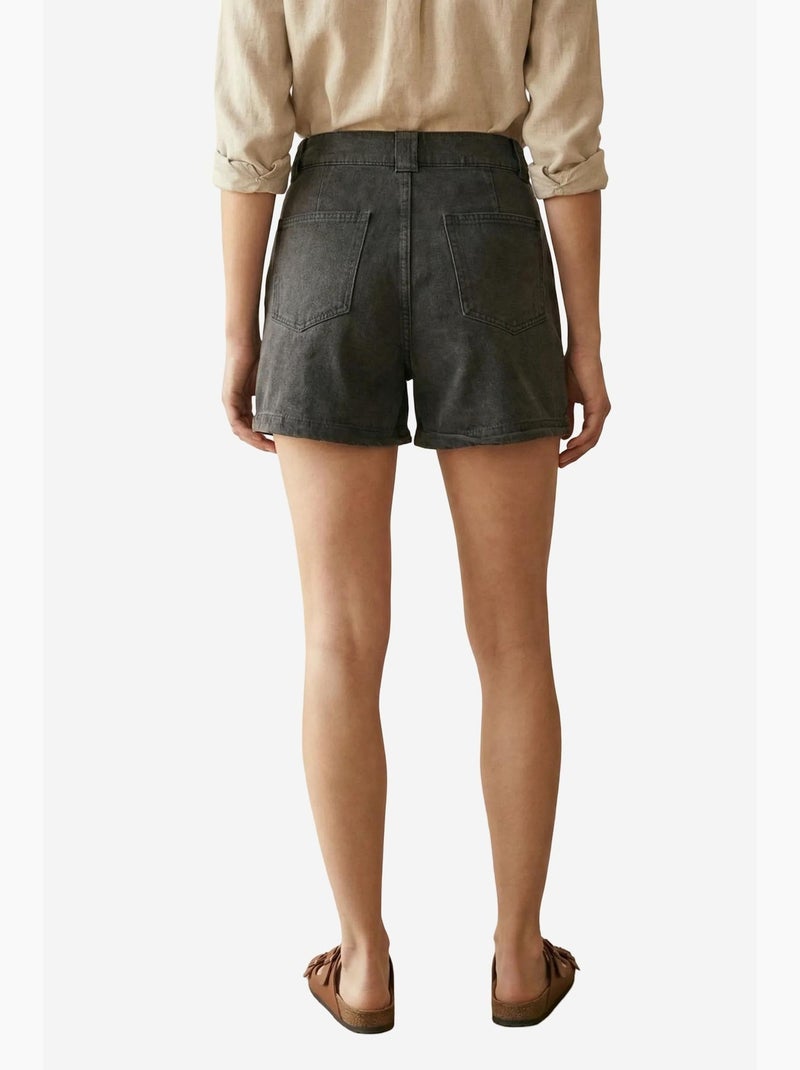 Shorts sartoriali a vita alta a gamba ampia my fashion Nero - Kiabi