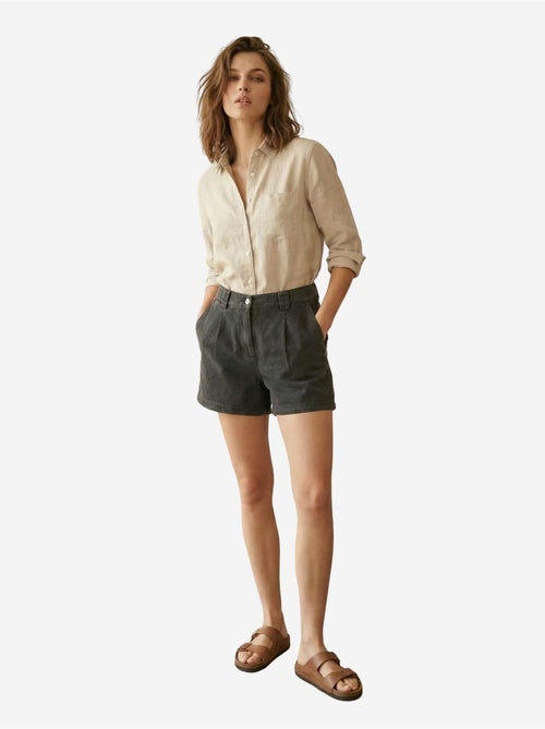 Shorts sartoriali a vita alta a gamba ampia my fashion - Kiabi Shorts sartoriali a vita alta a gamba ampia my fashion - Kiabi
