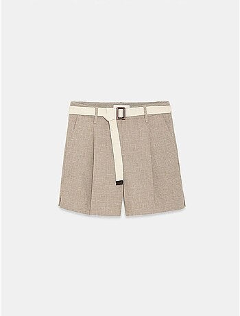 Shorts sartoriali a vita alta con cintura dilvin