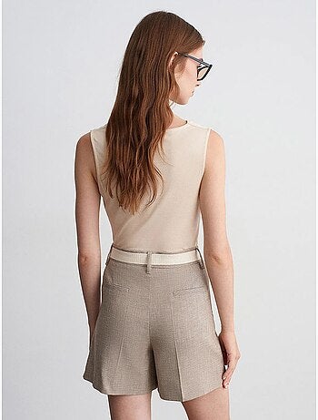 Shorts sartoriali a vita alta con cintura dilvin