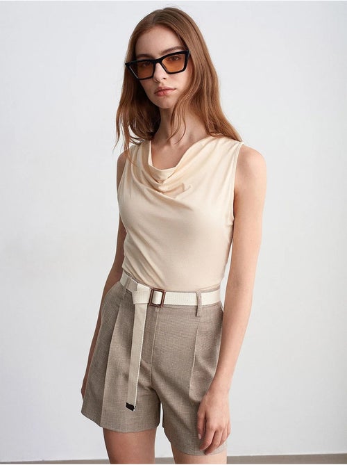 Shorts sartoriali a vita alta con cintura dilvin - Kiabi