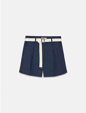Shorts sartoriali a vita alta con cintura dilvin