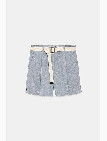 Shorts sartoriali a vita alta con cintura dilvin