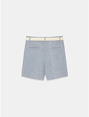 Shorts sartoriali a vita alta con cintura dilvin