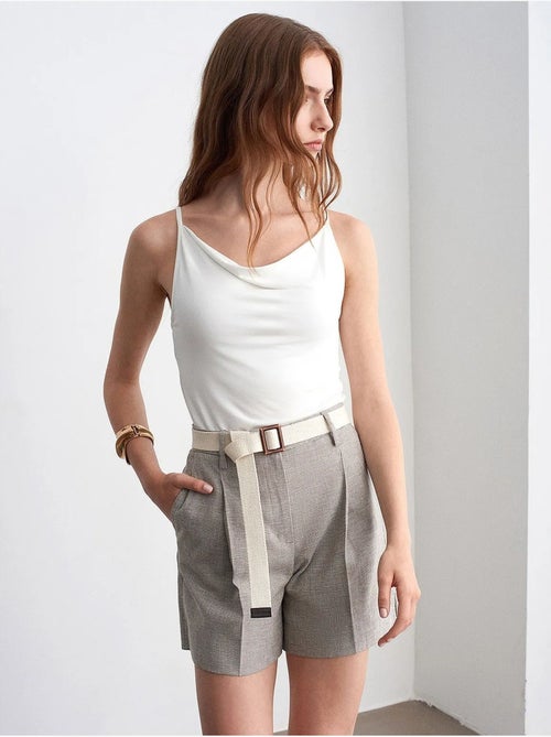 Shorts sartoriali a vita alta con cintura dilvin - Kiabi