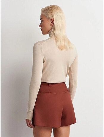 Shorts sartoriali a vita alta con cintura dilvin