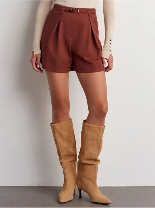 Shorts sartoriali a vita alta con cintura dilvin - Kiabi