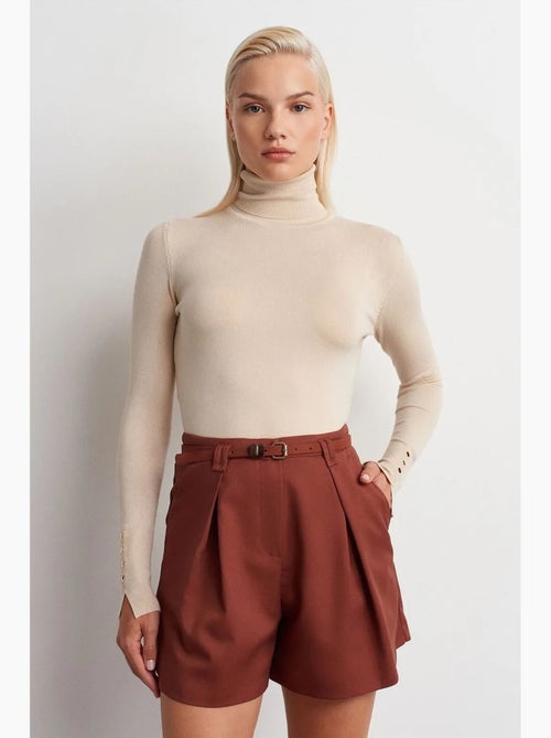 Shorts sartoriali a vita alta con cintura dilvin - Kiabi
