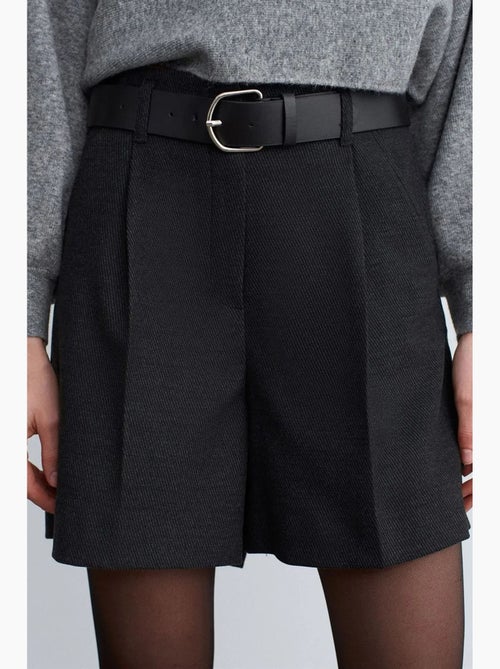 Shorts sartoriali a vita alta con cintura e gamba ampia dilvin - Kiabi