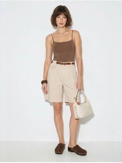 Shorts sartoriali a vita alta con cintura lucci - Kiabi