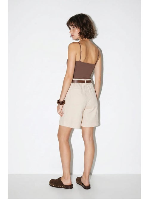 Shorts sartoriali a vita alta con cintura lucci - Kiabi