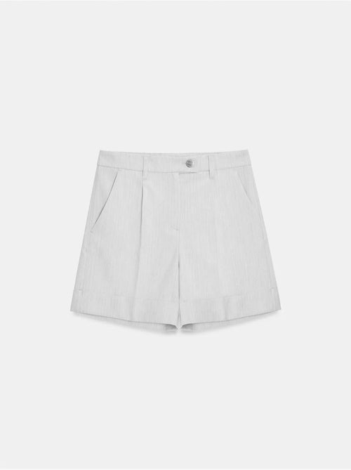 Shorts sartoriali a vita alta in tessuto dilvin - Kiabi