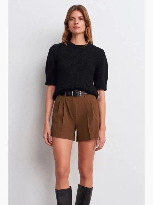 Shorts sartoriali in crêpe a vita alta dilvin - Kiabi