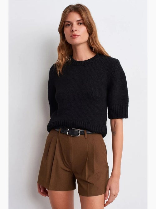 Shorts sartoriali in crêpe a vita alta dilvin - Kiabi
