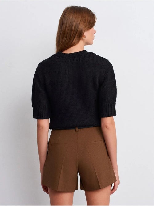 Shorts sartoriali in crêpe a vita alta dilvin - Kiabi