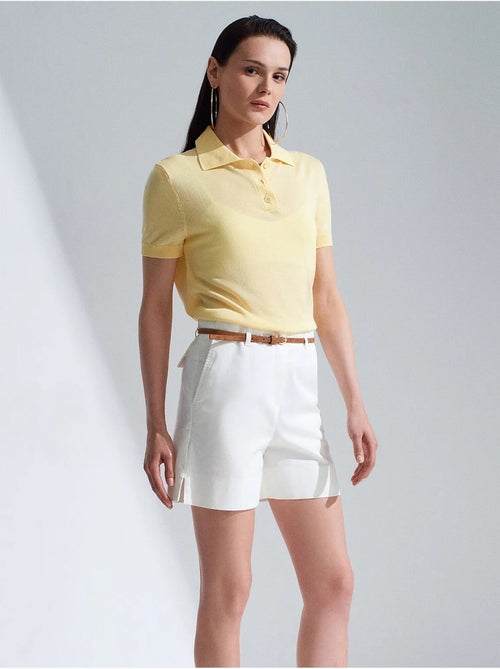 Shorts sartoriali in popeline a vita alta con cintura dilvin - Kiabi Shorts sartoriali in popeline a vita alta con cintura dilvin - Kiabi