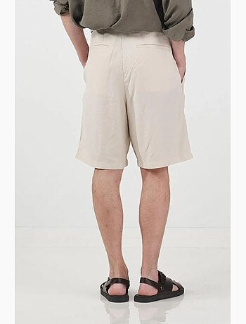Shorts sartoriali in tencel a vita alta e gamba ampia giesto