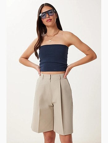 Shorts sartoriali intrecciati con cintura istanbul