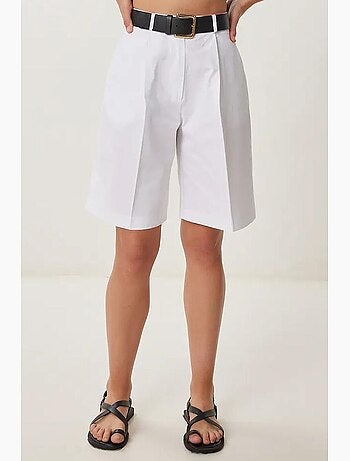 Shorts sartoriali intrecciati con cintura istanbul