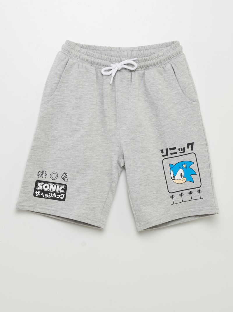 Shorts 'Sonic' in tessuto felpato leggero GRIGIO - Kiabi