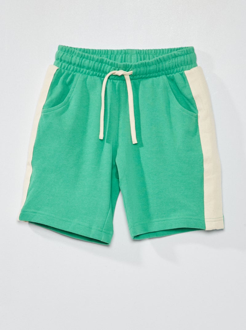 Shorts sportivi con bande laterali VERDE - Kiabi