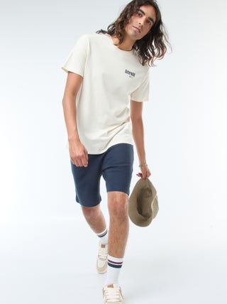 Shorts sportivi con tasche in tessuto fantasia