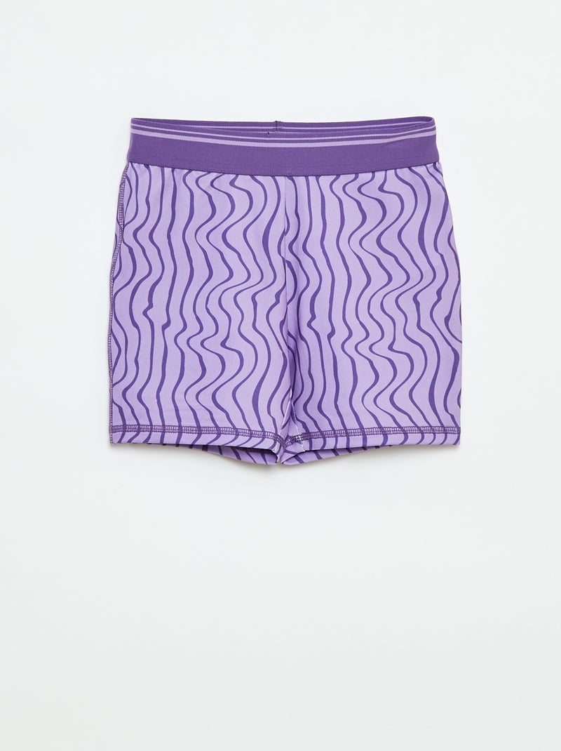 Shorts sportivi da ciclista Viola - Kiabi