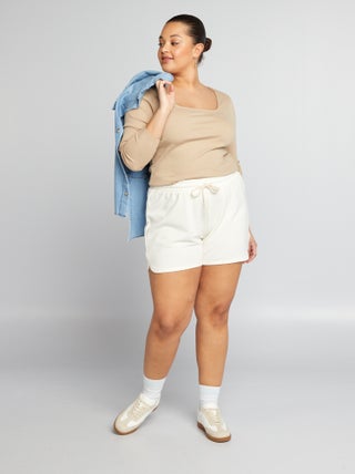 Shorts sportivi screziati in french terry