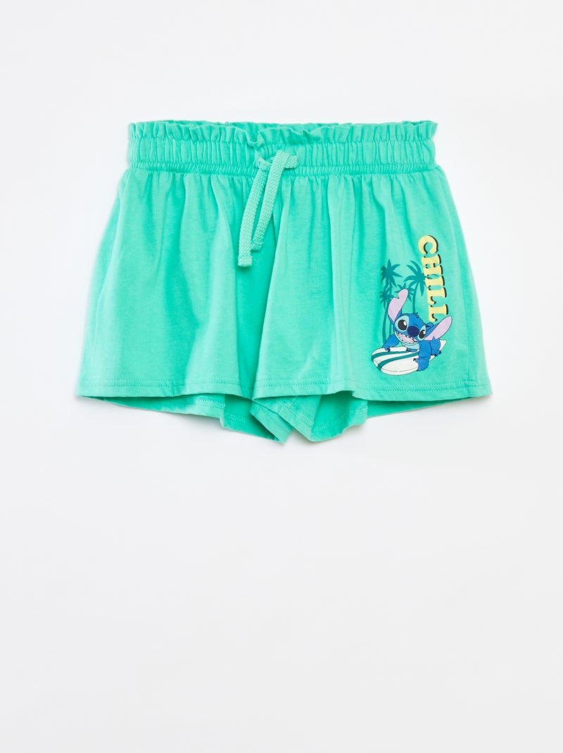 Shorts 'Stitch' Verde - Kiabi