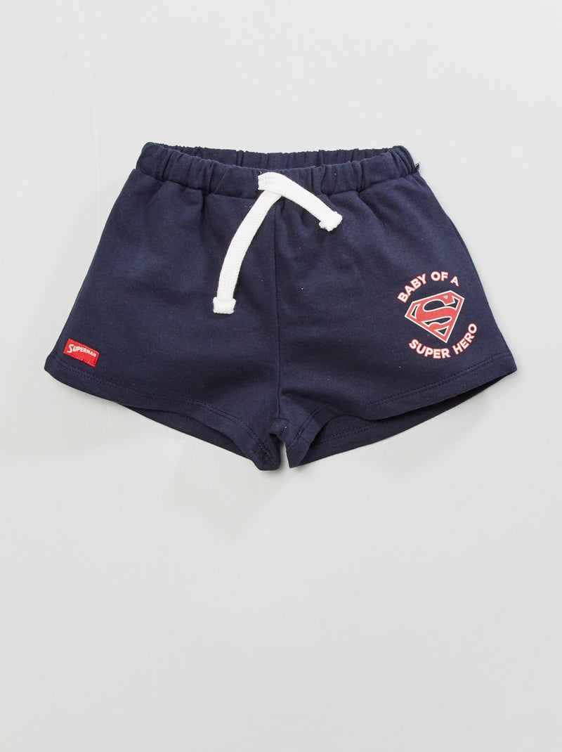 Shorts 'Superman' in tessuto felpato blu - Kiabi