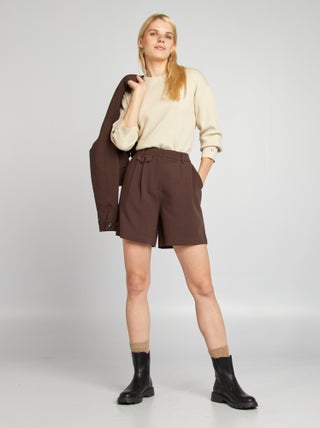 Shorts tailleur vita alta