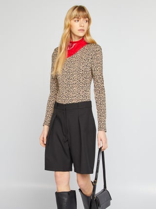 Shorts tailleur vita alta
