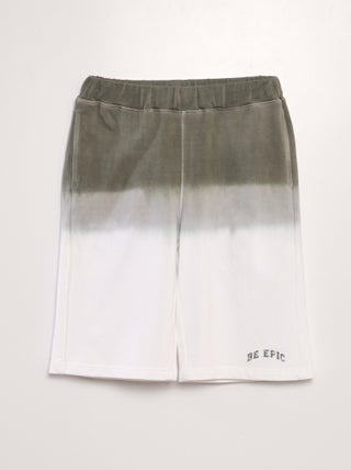 Shorts tie and dye con vita elasticizzata