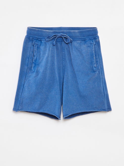 Shorts tinta unita con effetto delavé - Kiabi