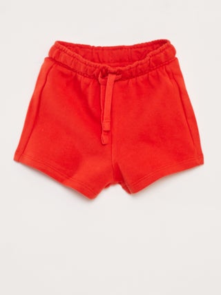 Shorts tinta unita con vita elasticizzata