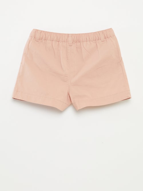 Shorts tinta unita con vita regolabile - Kiabi